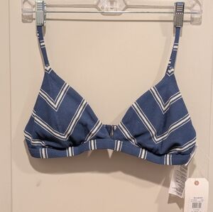 Billabong Blue Striped Women's Bikini Top XL